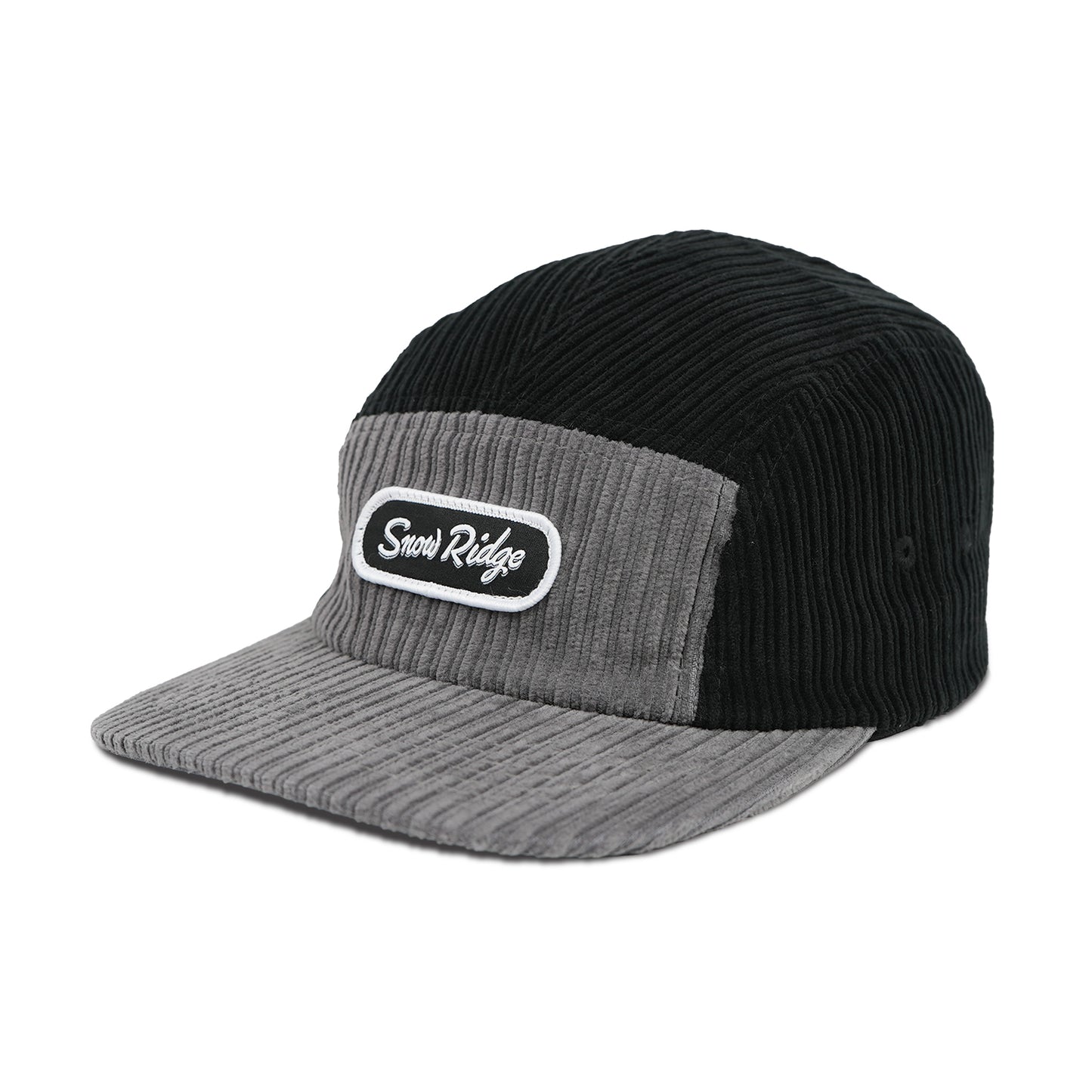 Snow Ridge Cord Cap - Grey/Black