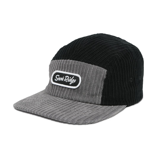 Snow Ridge Cord Cap - Grey/Black