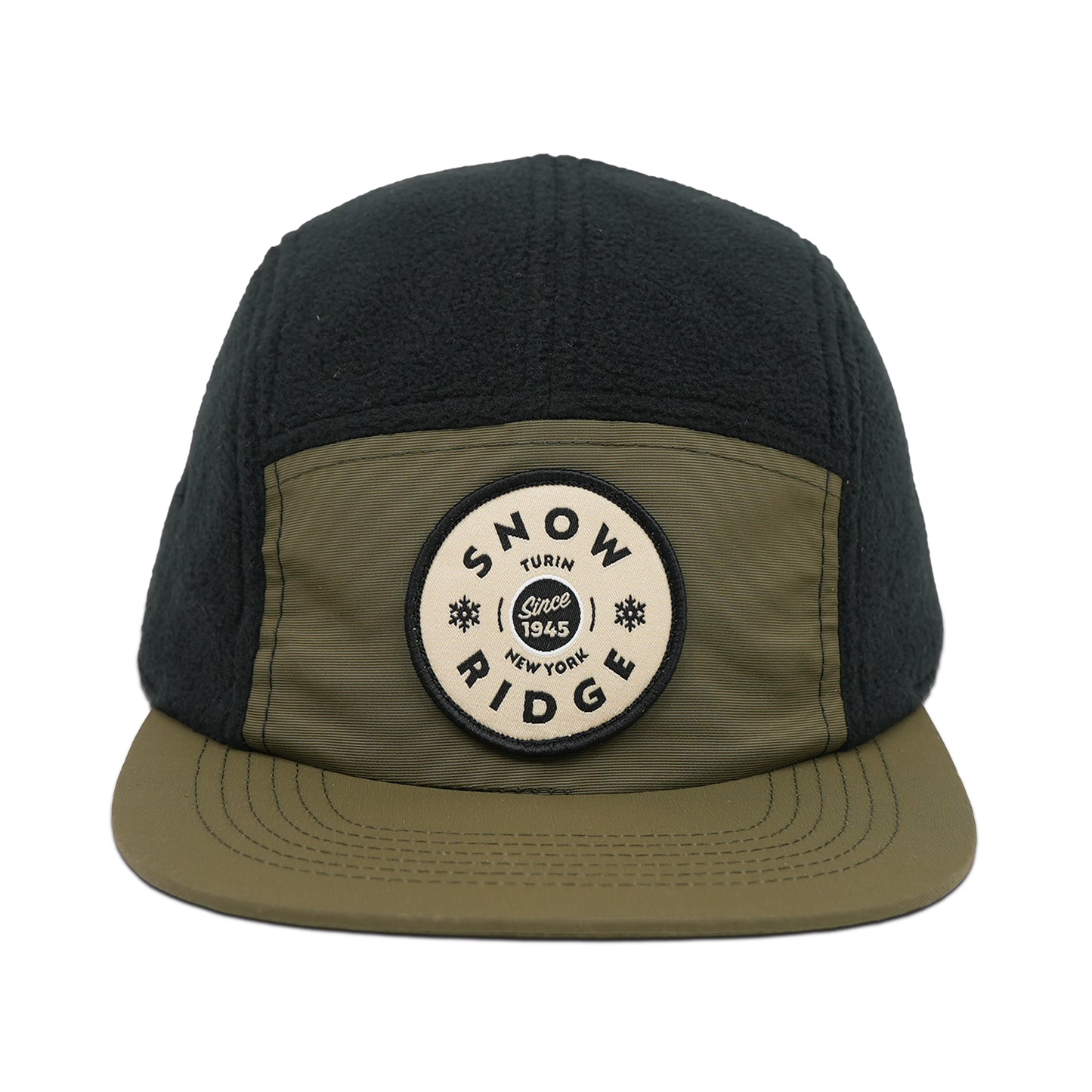 Snow Ridge Fleece Hat - Black/Green